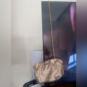 Anthropologie Rose Gold Clutch Bag